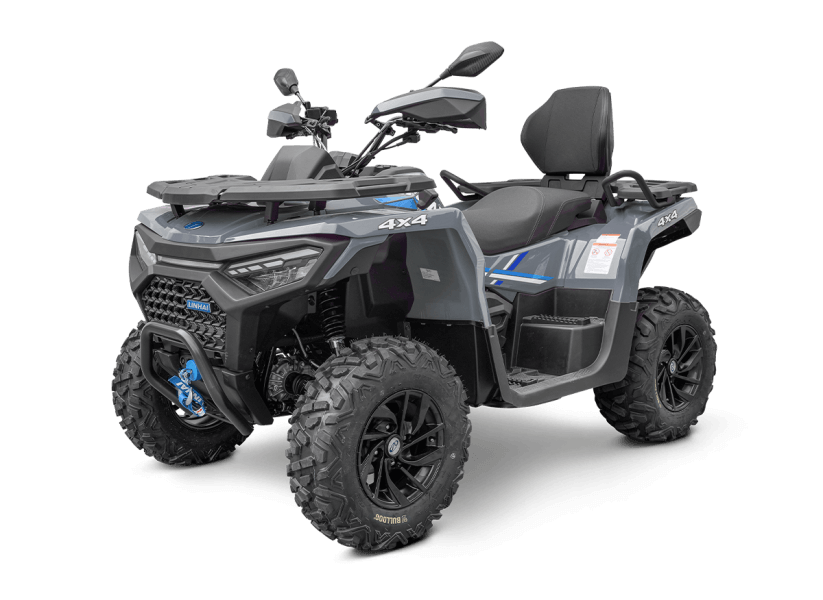Quad Linhai Landforce 550L EPS ABS w kolorze szarym – ujęcie 3/4 z przodu